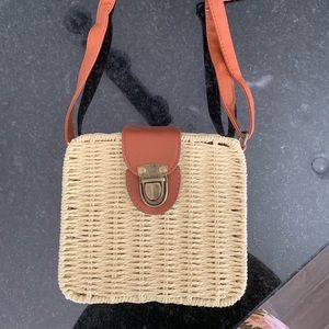 Rattan Square Purse
